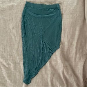 Helmut Lang Blue Asymmetric Skirt P